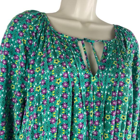 Matilda Jane Turquoise Geometric Age of Aquarius Peasant Dress Size L - Picture 7 of 11